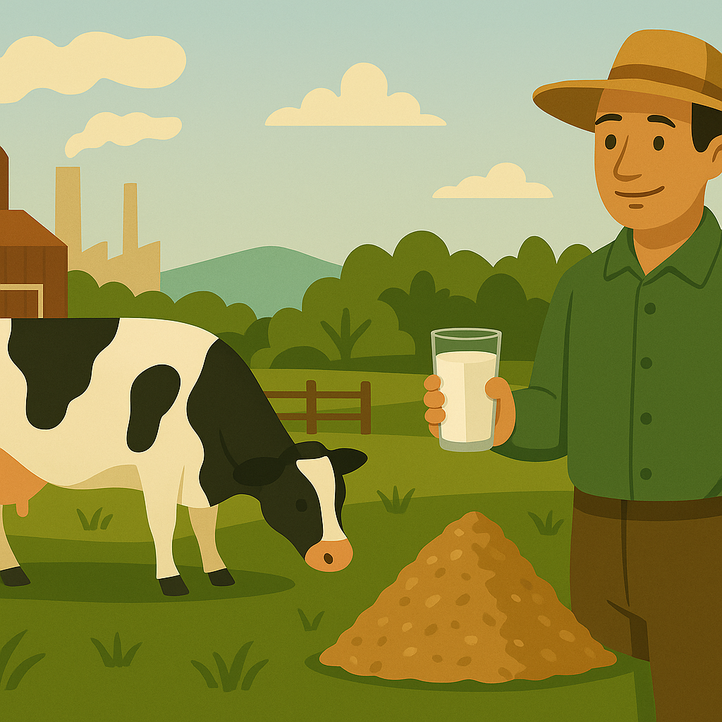 cow eating palm kernel dairy feed to boost milk production