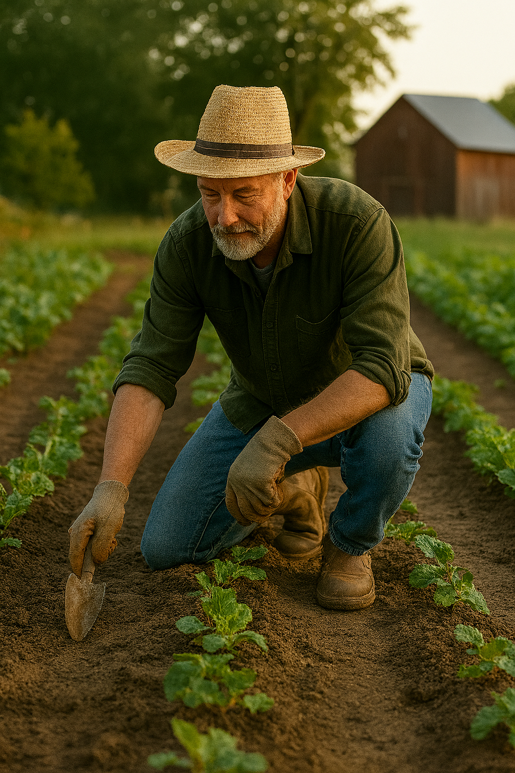 man gardening